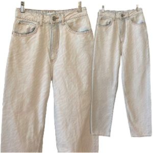 Sandro Paris Light Pink Animal Print Jeans Size 34